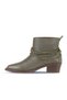 Khaki Leather Women's Heeled Boots 01Wd4007 - 3
