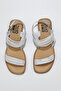 White Leather Women's Sandals 01Wu3421 - 5