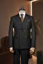 Exclusive striped double-breasted suit black - 4