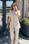 Half Sleeve Linen Double Set