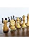 Eco Classic Handmade Checkered Wooden Backgammon and Chess Set - 7