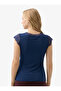Women's Navy Blue Comfort Lace T-Shirt 1348 - 2