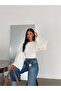 Batwing Sleeve Gathered Waist Blouse - Ecru - 6