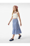 Bürümcük Fabric Layered Gingham Midi Skirt with Elastic Waist - 2