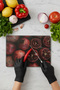 لوح تقطيع زجاجي من PomegranateArt - 25x35 سم |   لوح تقطيع من الزجاج المقسى بنقش الرمان - 4