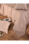 Double Beige Color Knitted Pattern Bedspread & Pique Set 220X240 cm – 2 Pillowcases, Modern Stylish Design - 3