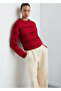 Openwork knitted sweater