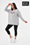 Women's Tunic Large Size Capri Island Printed Thin Sweatshirt Spr26Btk990-1 - 2