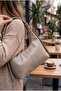 Molly Faux Leather Women's Hand and Shoulder Bag Mink - 2