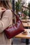 Molly Faux Leather Women's Hand and Shoulder Bag Claret Red - 2