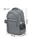 School Backpack Waterproof Book Bag with Compartments and Doll Pendant for Kids, ( GREY ) - 7