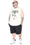 Mode XL Large Size Men's Capri Side Pocket Muline 20501 Black - 2