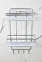 Crystal Shelf Chrome Double Lamas Bathroom and Cosmetic Organizer Adhesive Bathroom Shelf Shampoo Rack - 3