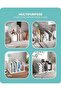 5-Row Adjustable Purse Organizer for Closet, Plastic Shelf Dividers for Handbags, White - 3