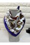 Vintage Baroque Royal Chain Tassel Patterned Purple Edged Bandana - Scarf - Gift - 5