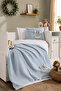 5-piece blue muslin swaddle 100% cotton 3d elephant print baby bedding set