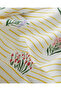 Flower Stripes Printed Cotton Single Pique Set 150X220 cm Yellow - 4