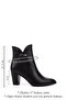 Women's Black Zippered Pointed Toe Genuine Leather Boots - 2
