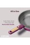 3-Piece Ceramic Frying Pan Set, PFAS-Free Healthy Cooking Skillet Set - Purple - 8