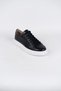 Genuine Leather Sports Shoes Navy Blue - 3