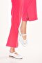 Women's Genuine Leather Daily Perforated Strap Ballerinas Hl.24500 White - 8