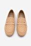 Women's Loafer Moccasin Knitted Pattern Casual Shoes Karnel Camel - 7