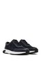 Men's Navy Blue Thick Soled Sports Shoes, Lace-Up Suede Genuine Leather Sneaker 25Sfd694610 - 3