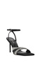 Women's Black Ankle Buckle Stone High Thin Heeled Shoes Sandals 25Sfe3916Ts - 7