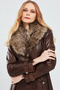 Rhoda Women's Brown Fur Leather Trench Coat 20Wge5886Nc - 5