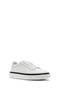 Men's White Lace-Up Thick Sole Sports Shoes, Genuine Leather Sneaker 25Sfd6124Ft - 6