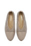 Women's Beige Stone Genuine Leather Ballerinas, Summer Shoes 25Sfd1817Ts - 7