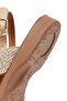 Women's Beige Stone Straw Sandals 25Sfe4648M7 - 8
