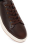 Men's Brown Lace-Up Thick Sole Shoes Leather Sneakers 26Sfd680818 - 8