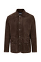 Salah Men's Tan Shirt Collar Suede Leather Jacket 25Wgd658510 - 3