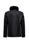 Diana Women's Black Collar Fur Oversized Leather Coat 25Wgd5631U4 - 2