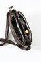 Brown Patterned 3-Compartment Crossbody Bag with Adjustable Strap - 8
