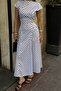 Women's Polka Dot Design Flared Dress - 4