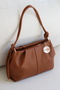 Medium Size Women's Faux Leather Zippered Shoulder Bag with Strap Knot Detail En35 Boy20 - 2