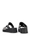 , Women's Genuine Leather Comfort Slippers 1611008Z453 Black - 5