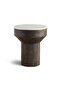 Abelia End Table Marble - White & Brown - 6