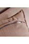 Serene Meadow Muse Hand Embroidered Down Alternative Filled Cushion 50x50cm - Brown - 3
