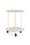 Serra End Table With 3 Wheels Metal - White - 7