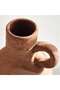 Hiba Stoneware Vase With Handle 10x10x24cm - Terracotta - 3