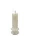 Groove Led Real Wax Ribbed Candle Dia7.5x18.5cm - White - 5