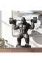 Titanus Polyresin Kingkong Exercising Decor Sculpture 58x31x62.5cm - Black