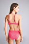 Regular Fit Wrinkled Textured Fuchsia Bikini Bottom G5349Ax26Sm - 4