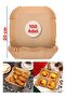 Disposable Square Depth Air Fryer Baking Paper Top: 20cm x Bottom: 16cm x 4.5cm - 100 Pieces