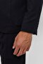Black Slim Mono Collar Plain Pocket 6 Drop Suit - 6