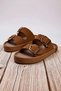 Women's Nubuck Double Strap Flat Sole Sandals Functional Durable Quality Comfortable Aesthetic - 3
