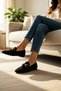 Women's Suede Flat Sole Accessory Detailed Loafer Shoes Functional Durable Quality Comfortable